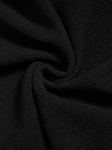 EMERY ROSE Plus Size Women's Best-Selling Elegant Slim Fit A-Line Asymmetrical Lapel Jacket, Slimming Minimalist Cut Design With Metal Zipper And Button Decoration, Suitable For Daily Versatile Commuting, Dating And Gathering - Black - View 8