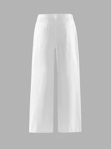 FeverCity Men's Washed Distressed Rhinestone Button Denim Jeans - White - View 11