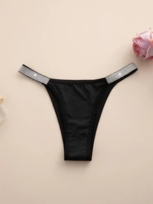 Snug Zone 7件套舒适性感女士内衣，含装饰内裤 - 黑色 - 查看 5