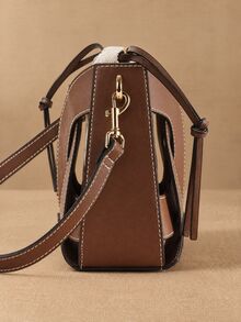 Travachic New Drawstring Closure Mini Bucket Bag For Women, Brown Vintage Versatile Shoulder/Crossbody Small Purse - Brown - View 2
