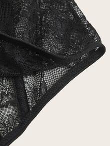 Sweetina Lace Cami Black Corset Top - Black - View 4