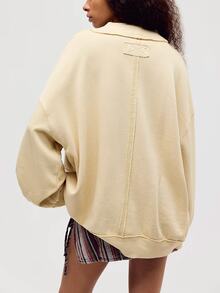 Bohemela Sweatshirt Lengan Panjang Wanita Motif Bunga Digital untuk Pakaian Kasual Sehari-hari - Kuning - View 9