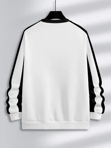 Manfinity Campus Court Aesthetic Post--Soccer Inspired Graphic Design Men's Pullover Pullover Sweatshirt, Gift For Men - Multicolor - View 2