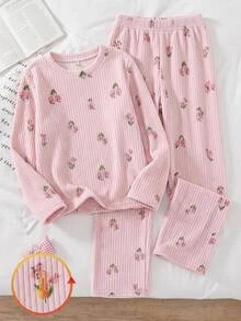兒童青少年女孩休閒日常百搭舒適家居服 秋季 - 彩色 - 查看 1
