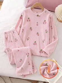 兒童青少年女孩休閒日常百搭舒適家居服 秋季 - 彩色 - 查看 3