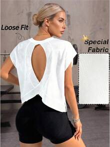 Solea Cove Solea Cove Seamless High-Stretch Backless Yoga Sports Top With Adjustable Shoulder Straps Gym Top Workout Tank Top - White - View 1