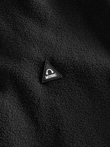 Athstrex 男士大尺碼休閒梭織連帽半拉鍊寬鬆落肩夾克外套，適合日常穿著、萬聖節、冬季派對、秋季 - 黑色 - 查看 6