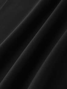 SHEIN CURVE+ 大尺碼女款通勤時尚拼色設計黑白拼接直筒長褲 秋季 - 黑與白 - 查看 6