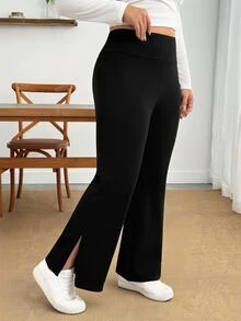 Enliva Plus Size Pants Fall - Black - View 5