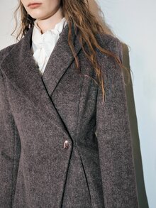 MOTF PREMIUM Urban Modern X-Shaped Wide Shoulder Cinched Waist Overcoat, Autumn/Winter - Mocha Brown - View 8