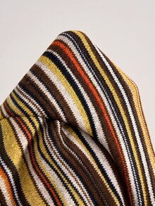 Bohemela Áo nỉ dài tay nữ thời trang du lịch màu nâu kẻ sọc phối mảng màu, eo chiết, phong cách Boho mùa thu - Nhiều màu - Xem 8