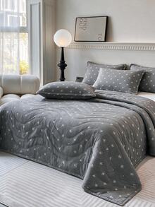 1 Soft Quilted Duvet,Lightweight All-Season Bedding With Fashionable Pattern,Machine Washable,Suitable For Single/Double Beds - Grey - View 5