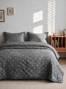 1 Soft Quilted Duvet,Lightweight All-Season Bedding With Fashionable Pattern,Machine Washable,Suitable For Single/Double Beds - Grey - View 7