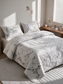 1 Soft Quilted Duvet,Lightweight All-Season Bedding With Fashionable Pattern,Machine Washable,Suitable For Single/Double Beds - Navy Blue - View 8