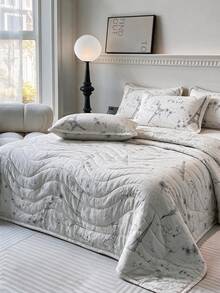 1 Soft Quilted Duvet,Lightweight All-Season Bedding With Fashionable Pattern,Machine Washable,Suitable For Single/Double Beds - Navy Blue - View 5