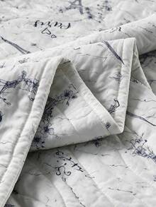 1 Soft Quilted Duvet,Lightweight All-Season Bedding With Fashionable Pattern,Machine Washable,Suitable For Single/Double Beds - Navy Blue - View 2