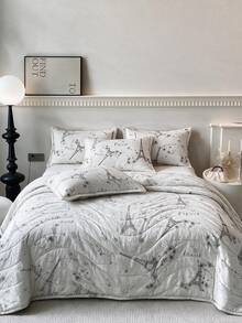 1 Soft Quilted Duvet,Lightweight All-Season Bedding With Fashionable Pattern,Machine Washable,Suitable For Single/Double Beds - Navy Blue - View 4