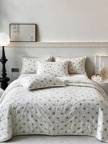 1 Soft Quilted Duvet, Lightweight All-Season Bedding With Fashionable Pattern,Machine Washable,Suitable For Single/Double Beds - Mustard Yellow - View 1