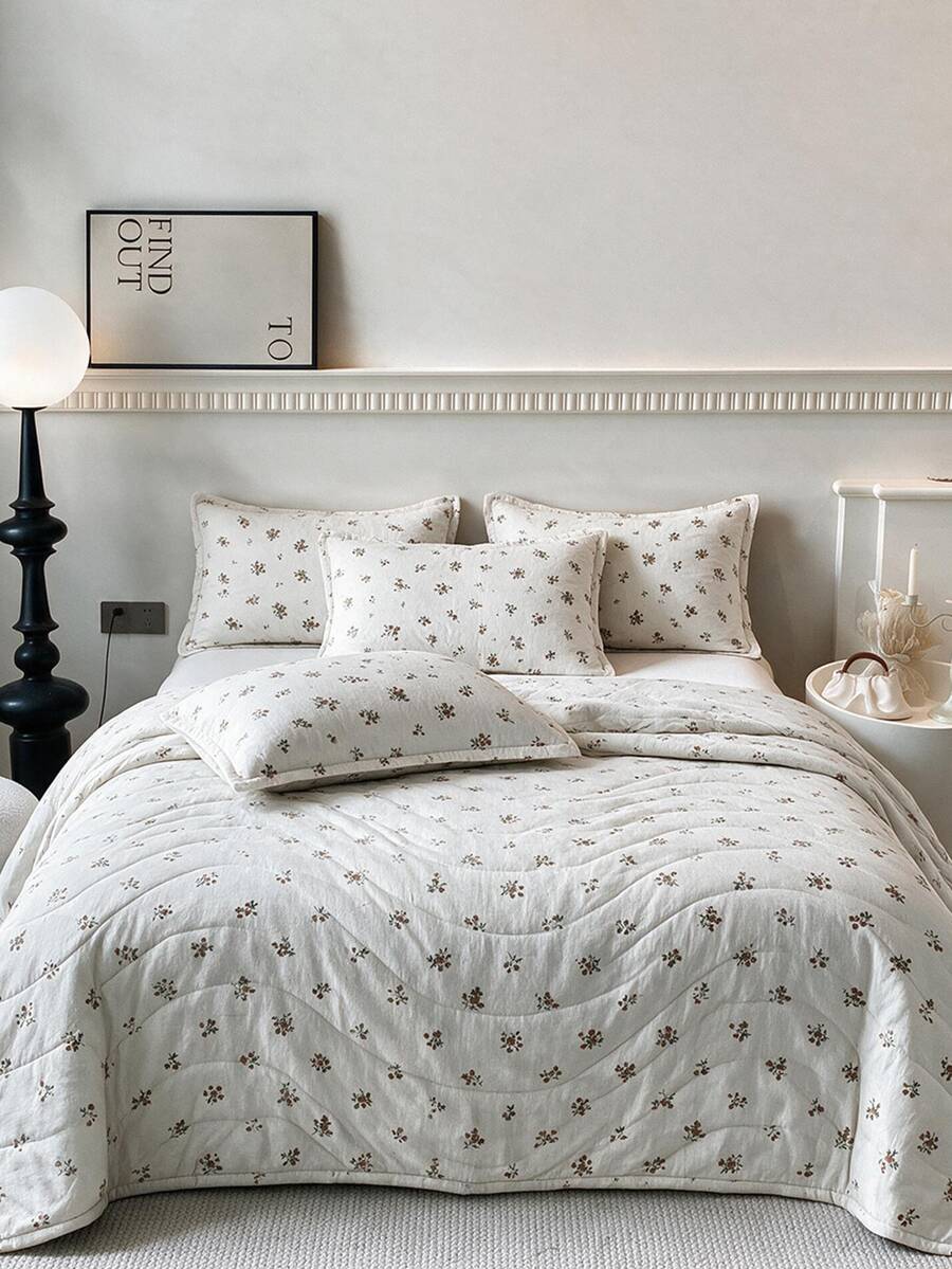 1 Soft Quilted Duvet, Lightweight All-Season Bedding With Fashionable Pattern,Machine Washable,Suitable For Single/Double Beds - Mustard Yellow - View 1