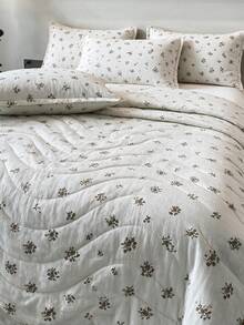 1 Soft Quilted Duvet, Lightweight All-Season Bedding With Fashionable Pattern,Machine Washable,Suitable For Single/Double Beds - Mustard Yellow - View 6