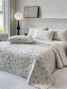 1 Soft Quilted Duvet, Lightweight All-Season Bedding With Fashionable Pattern,Machine Washable,Suitable For Single/Double Beds - Mustard Yellow - View 7