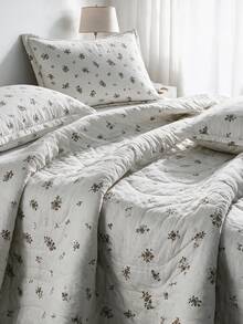 1 Soft Quilted Duvet, Lightweight All-Season Bedding With Fashionable Pattern,Machine Washable,Suitable For Single/Double Beds - Mustard Yellow - View 5
