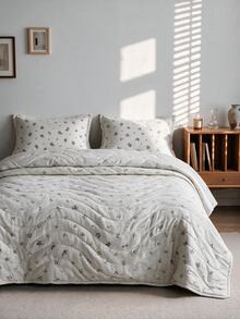 1 Soft Quilted Duvet, Lightweight All-Season Bedding With Fashionable Pattern,Machine Washable,Suitable For Single/Double Beds - Mustard Yellow - View 3