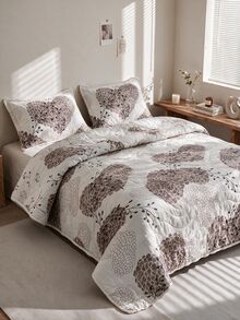 1 Soft Quilted Duvet, Lightweight All-Season Bedding With Fashionable Pattern,Machine Washable,Suitable For Single/Double Beds - Mocha Brown - View 8