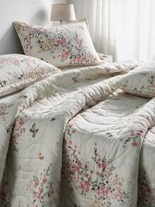 1 Soft Quilted Duvet, Lightweight All-Season Bedding With Fashionable Pattern,Machine Washable,Suitable For Single/Double Beds - Pink - View 5
