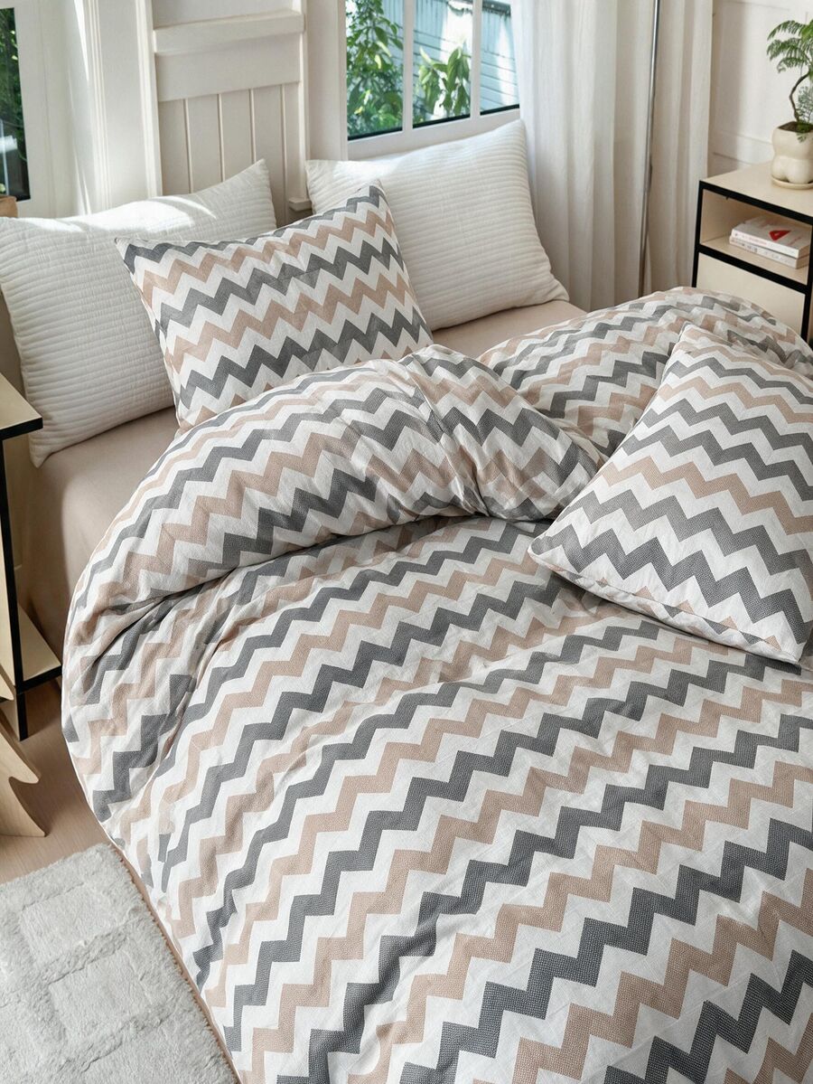 OZDEN HOME Duvet Cover Sets - Coffee Brown - View 1