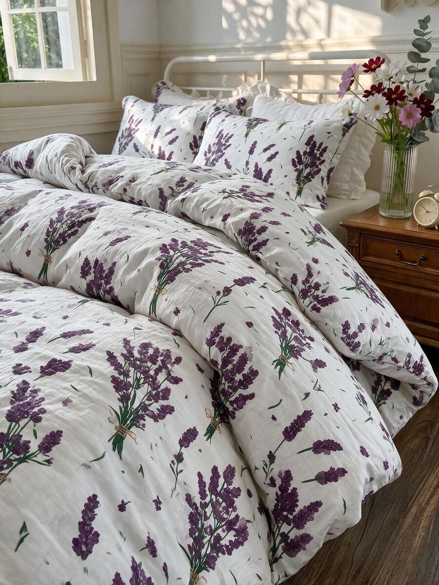 OZDEN HOME Duvet Cover Sets - Lilac Purple - View 1