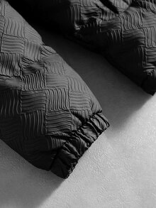 TOKVUE Textured Long Sleeve Zipper Jacket, Autumn/Winter - Black - View 6