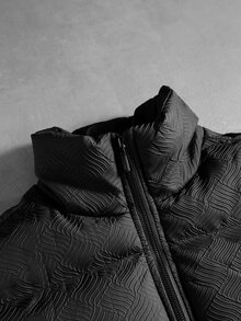 TOKVUE Textured Long Sleeve Zipper Jacket, Autumn/Winter - Black - View 4