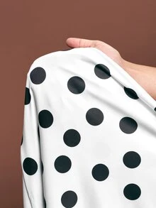 Veslaya Summer Elegant Plus Size Women's Dress,Brown Polka Dot,Sleeveless Backless Ruffled Mid-Length Holiday Dress For Night Out Gym Club And Party - Multicolor - View 12
