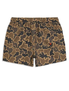 Manfinity VDAYZ Men's Casual Printed Beach Shorts, Holiday - Army Green - View 2