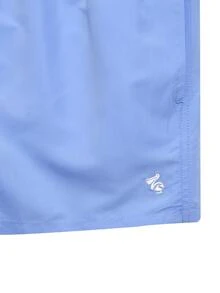 CoralVoy Men's Summer Vacation Printed Drawstring Waist Beach Shorts, Hawaiian, Holiday - Baby Blue - View 3