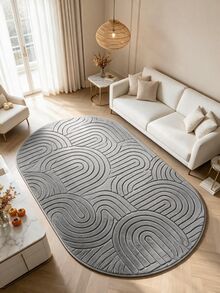 Modern Ivory Area Rug For Living Room | Soft Minimalist Contemporary Carpet Made In Turkey - Light Grey - View 2
