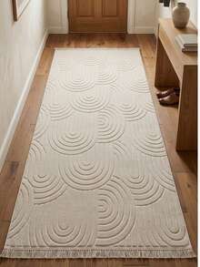 Modern Ivory Area Rug For Living Room | Soft Minimalist Contemporary Carpet Made In Turkey - Creamy White - View 2