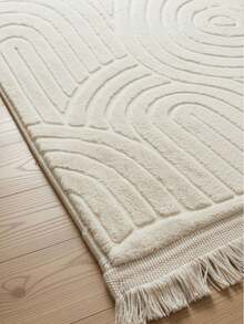 Modern Ivory Area Rug For Living Room | Soft Minimalist Contemporary Carpet Made In Turkey - Creamy White - View 6
