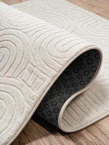Modern Ivory Area Rug For Living Room | Soft Minimalist Contemporary Carpet Made In Turkey - Creamy White - View 7