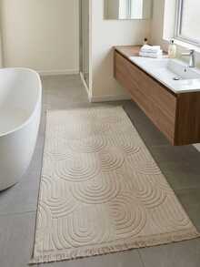 Modern Ivory Area Rug For Living Room | Soft Minimalist Contemporary Carpet Made In Turkey - Creamy White - View 3