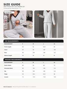 SHEIN Cottnline Cotton RibKnit 2pcs Light Grey Long Sleeve Contrast Lace Sleep Tee + Long Pants Casual Kawaii Lounge Pajama Set Autumn - Grey - View 9