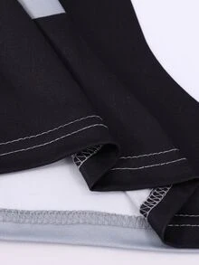 SHEIN Vacaura 3件組男童休閒字母印花多色拼接圓領長袖T恤，適合秋季單穿、多風格搭配，冬季可作為外套內搭，時尚百搭 - 彩色 - 查看 4