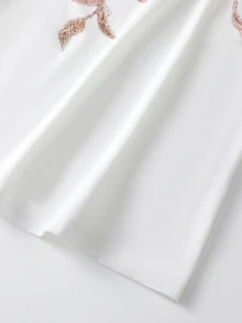 SHEIN LUNE [印花設計] 女款優雅花卉印花T恤，夏季 - 彩色 - 查看 8