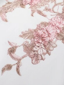 SHEIN LUNE [印花設計] 女款優雅花卉印花T恤，夏季 - 彩色 - 查看 9