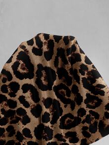 Slaydiva Plus Size Summer Fashion Leopard Print Halter Top Going Out Night Brown Sexy - Multicolor - View 9