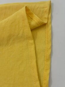 Flora Isola Flora Isola 【印花設計】女款花卉印花缺口領無袖上衣，刺繡上衣，女款夏季優雅上衣，通勤辦公上衣 - 鵝黃色 - 查看 5
