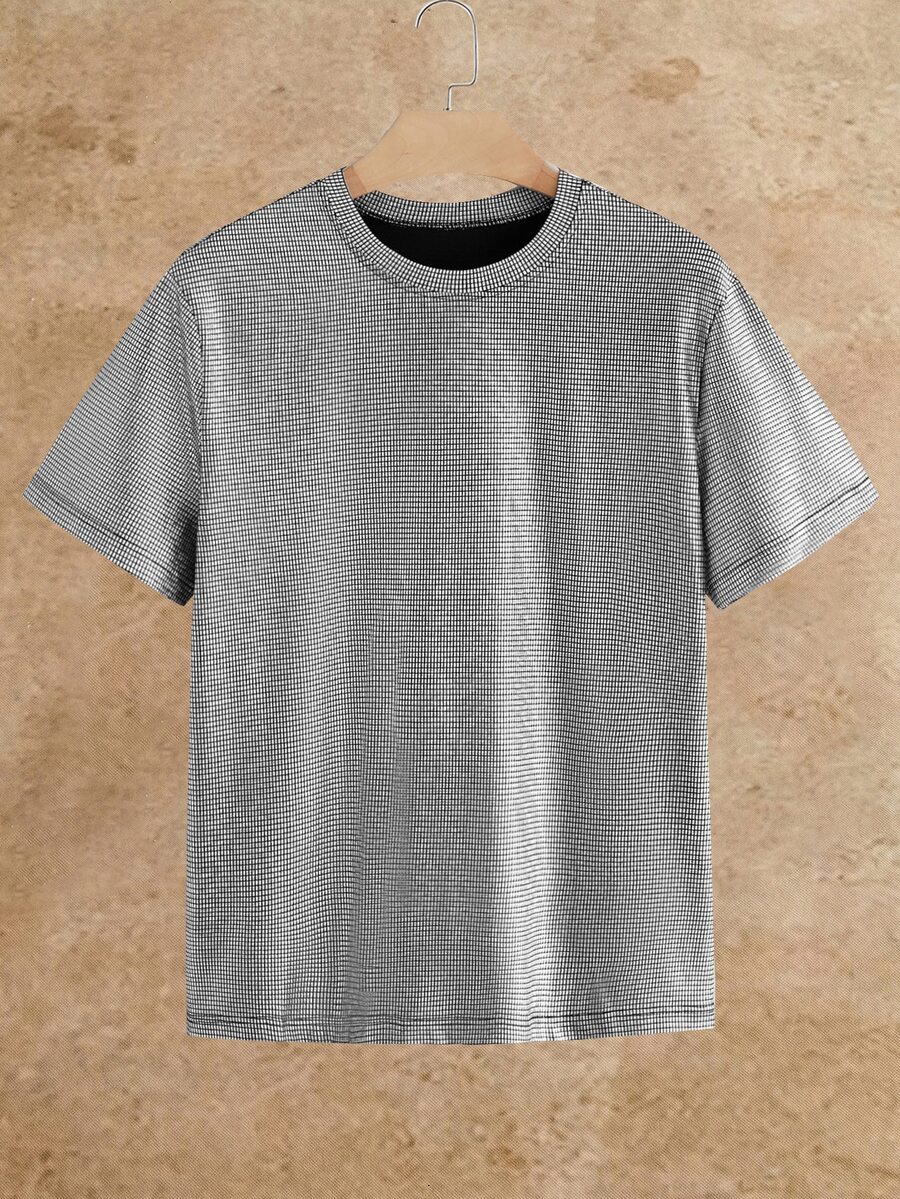 HIMLAND Men's Crew Neck Short Sleeve Casual Versatile T-Shirt - Multicolor - View 1