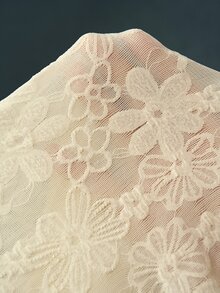 Bohemela Women's French Lace Patchwork Waist-Cinching Top For Date - White - View 8
