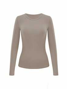 INAWLY 3pcs/Set Plus Size Women Casual Solid Color Long Sleeve T-Shirts Fall Cloth For Women - Multicolor - View 4